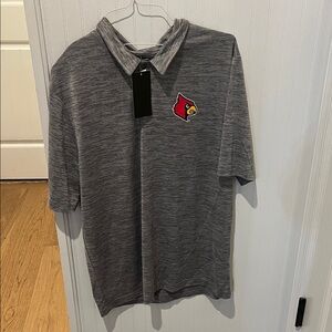 Men's Heather Gray Polo Shirt with Embroidered Logo